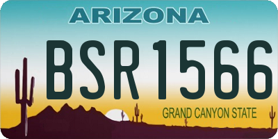 AZ license plate BSR1566