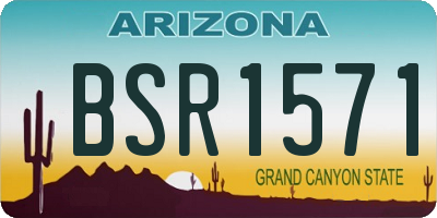 AZ license plate BSR1571