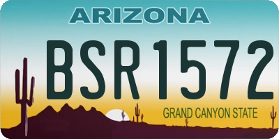 AZ license plate BSR1572