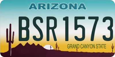 AZ license plate BSR1573