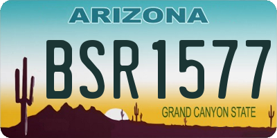 AZ license plate BSR1577