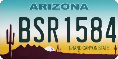 AZ license plate BSR1584