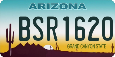 AZ license plate BSR1620