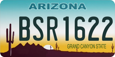 AZ license plate BSR1622