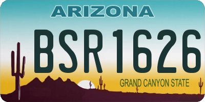 AZ license plate BSR1626