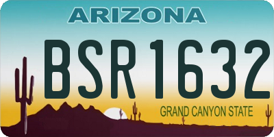 AZ license plate BSR1632