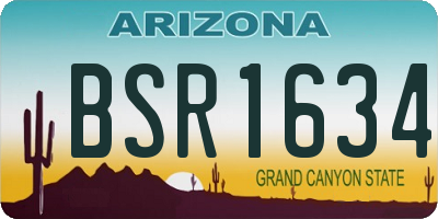 AZ license plate BSR1634