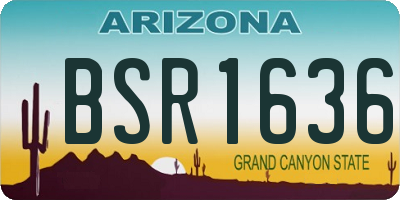 AZ license plate BSR1636