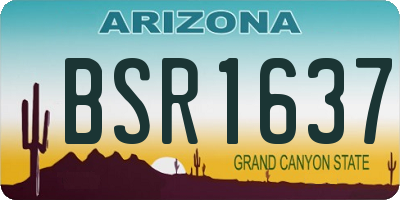 AZ license plate BSR1637