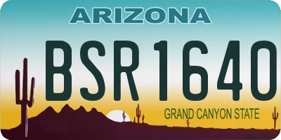 AZ license plate BSR1640