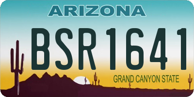 AZ license plate BSR1641