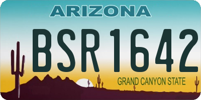 AZ license plate BSR1642