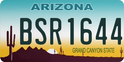 AZ license plate BSR1644