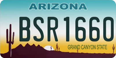 AZ license plate BSR1660