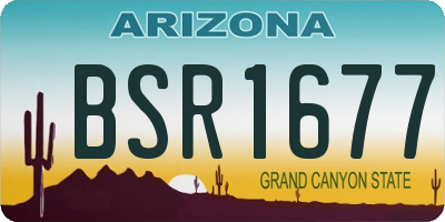 AZ license plate BSR1677