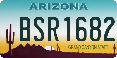 AZ license plate BSR1682