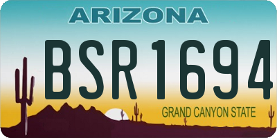 AZ license plate BSR1694