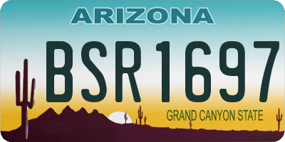AZ license plate BSR1697