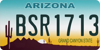 AZ license plate BSR1713