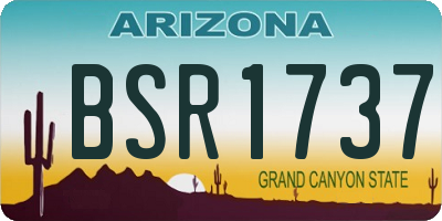 AZ license plate BSR1737