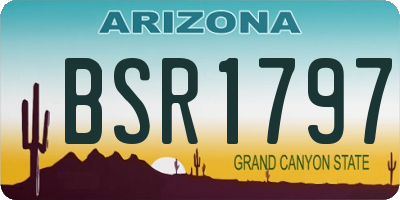 AZ license plate BSR1797