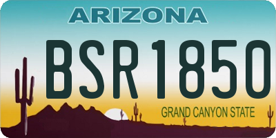 AZ license plate BSR1850