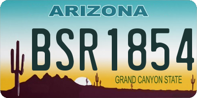 AZ license plate BSR1854