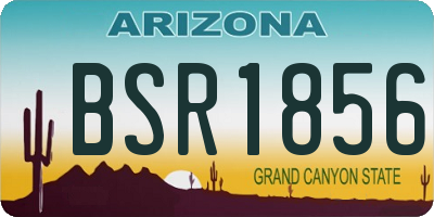 AZ license plate BSR1856