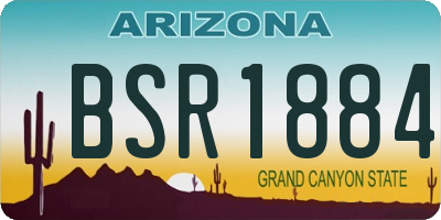 AZ license plate BSR1884