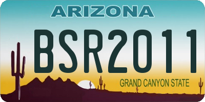 AZ license plate BSR2011