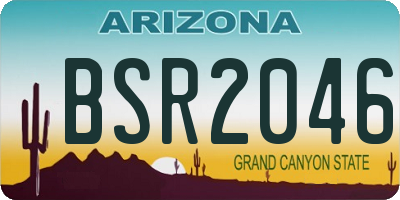 AZ license plate BSR2046