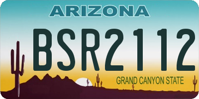 AZ license plate BSR2112