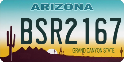 AZ license plate BSR2167