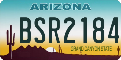 AZ license plate BSR2184