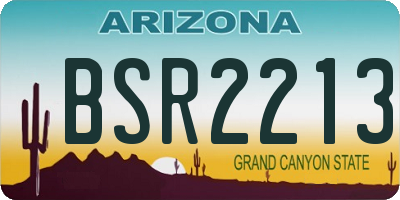 AZ license plate BSR2213