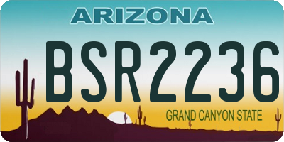 AZ license plate BSR2236