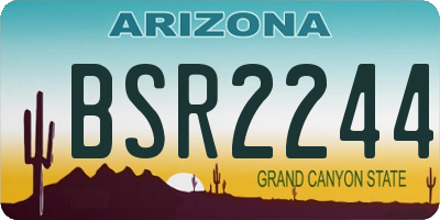 AZ license plate BSR2244