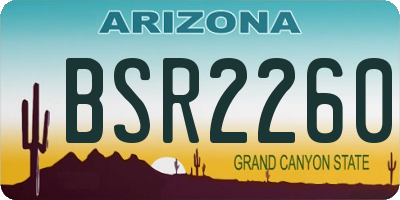 AZ license plate BSR2260