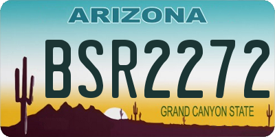 AZ license plate BSR2272