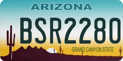 AZ license plate BSR2280