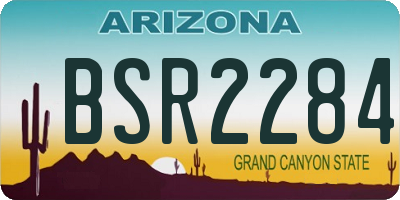 AZ license plate BSR2284