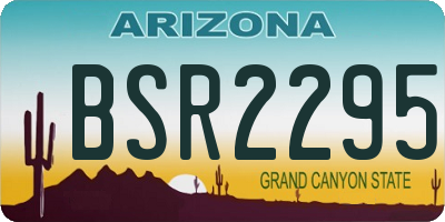 AZ license plate BSR2295