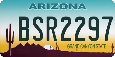 AZ license plate BSR2297