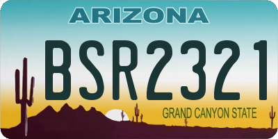 AZ license plate BSR2321