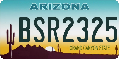 AZ license plate BSR2325