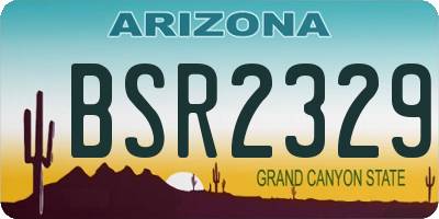 AZ license plate BSR2329