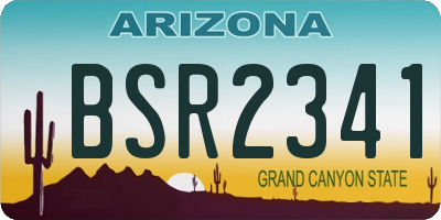 AZ license plate BSR2341