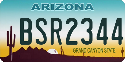 AZ license plate BSR2344