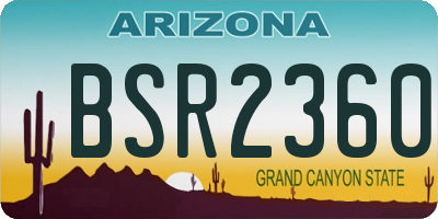 AZ license plate BSR2360