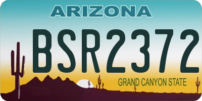 AZ license plate BSR2372